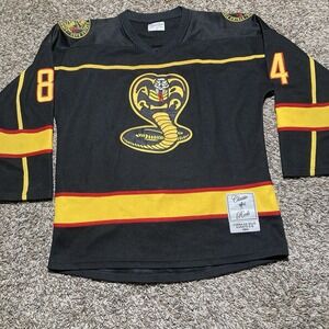 Karate Kid Hockey Jersey Medium Cobra Kai 84 No Mercy Strike First Dojo Black